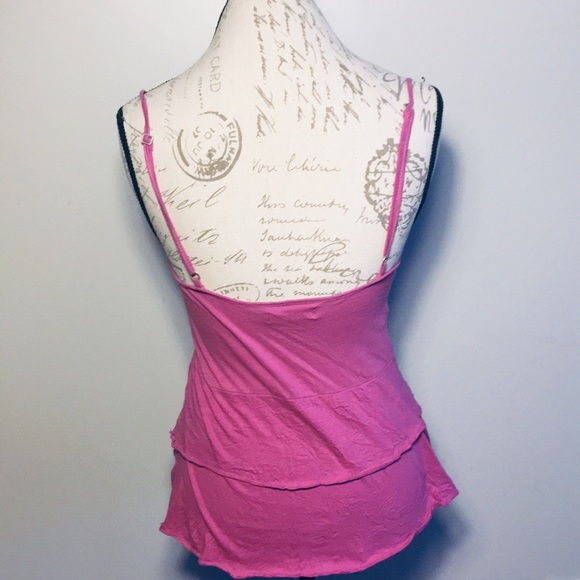 Zara Collection tiered fuchsia tank top M - Picture 6 of 8
